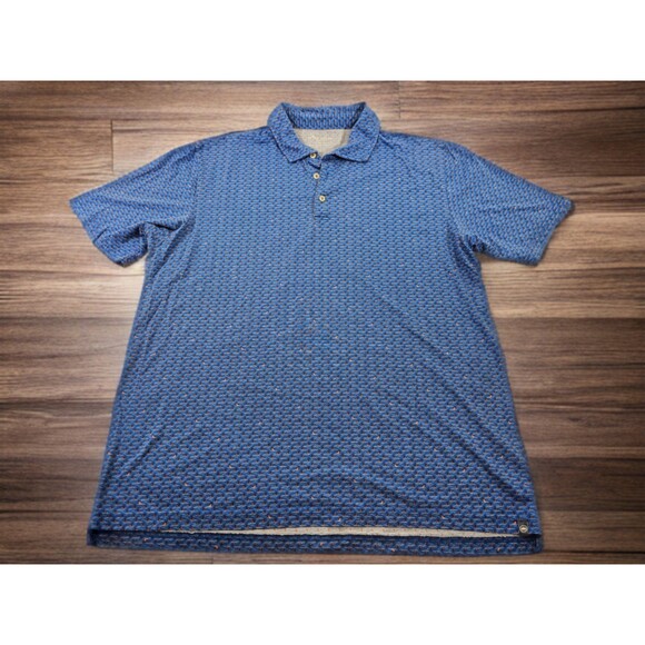GC Men's XL Peter Millar Seaside 100% Pima Cotton Short Sleeve Polo Shirt Tee - Picture 1 of 5